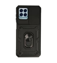 Samsung Galaxy M33 Kılıf Pars Lens Yüzüklü Silikon - Siyah