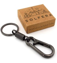 Antrasit Metal Yaylı Kanca Outdoor Karabiner Anahtarlık KC329
