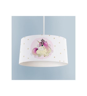 MEKTA HOME BEBEK VE ÇOCUK ODASI Yıldızlı Unicorn Desenli Avize