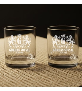 Özel Kutulu İsim Yazılı 2’li Distillery Edition Kişiye Özel Viski Bardakları