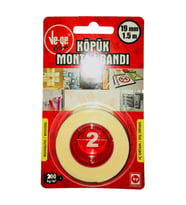 Ve-Ge Çift Taraflı Köpük Bant 19 MM x 1.5 Metre