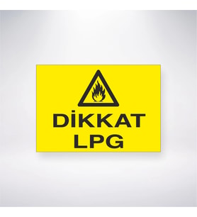 Dikkat Lpg 21x28 Arkası Yapışkanlı Levha