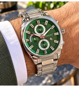 Ferrucci Silver Renk Fonksiyonları Aktif&Takvimli Çelik Erkek Kol Saati