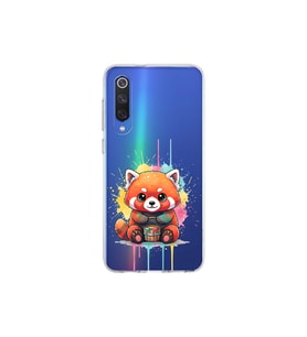 Xiaomi Mi 9 SE ile Uyumlu Splash Tilki Tasarımlı Şeffaf Silikon Kılıf