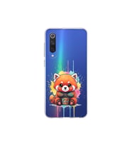 Xiaomi Mi 9 SE ile Uyumlu Splash Tilki Tasarımlı Şeffaf Silikon Kılıf