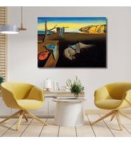 Tekli Yatay Kanvas Duvar Tablosu Salvador Dali Belleğin Azmi