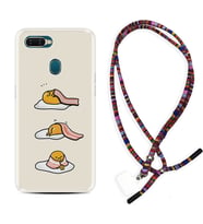 Oppo A5S A15 A16 A54 A55 A73 A74 Kılıf Boyun Asklı Rasta Silikon Sweety Egg 1322