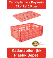 Çok Amaçlı Yer Kaplamayan Katlanabilir Renkli Kasa Sepet Sebze Meyve Eşya Saklama Organizer Kutu