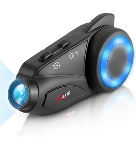 Powermaster Maxto M3 1080P Kameralı Motosiklet Bluetooth Intercom Kulaklık (6 Kişi Destekli)