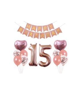 Çıtıpıtıstore 15 Doğum Günü Balon Seti