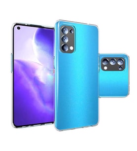 Oppo Reno 5 5G Kılıf Şeffaf Silikon Hibrit Case (Renksiz)