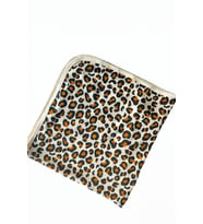 Leopard Pattern Krem 80x90 Çift Kat Bebek Battaniye