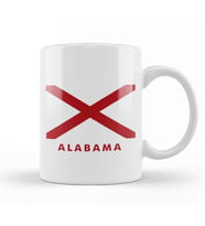 Alabama State Flag Kupa Bardak Porselen