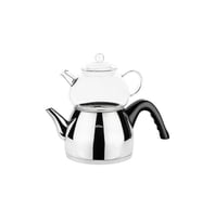 TANTİTONİ SİYAH KONİK ORTA BOY PASLANMAZ ÇELİK ÇAYDANLIK TAKIMI 980/1700ML