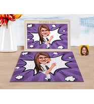 BK Gift Kişiye Özel Kız Çocuk Karikatürlü 1000 Parça Profesyonel Puzzle-1
