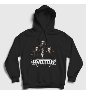 Presmono Unisex Siyah Band Metal Avatar Kapüşonlu Sweatshirt 430448tt