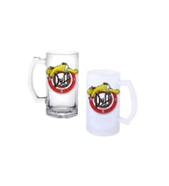 Ghostbastır Design Simpson Duff Kulplu Bira Bardağı Buzlu veya Şeffaf Seçenekli 0203