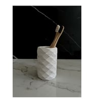 Dekoratif Beton Diş Fırçalık El Yapımı Banyo Aksesuarı Masaüstü Kalem Kutusu