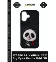 iPhone 17 Uyumlu New Big Eyes Panda Kılıf 3D Mobil Aksesuar