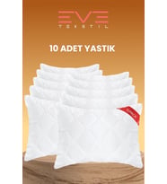 Eve Tekstil - 10 Adet Diamond Plus Kapitone Yastık 50x70 Cm 800 gr