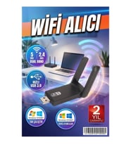 Dual Band Wifi Alıcı USB 3.0 Kablosuz Ağ Adaptörü AC 5GHz Destekli Windows 7/8/10/11