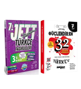 Ünlüler Yayınları 7. Sınıf Türkçe JETT Soru Fasikülleri ve Ankara Yayıncılık Deneme Seti 2 Kitap