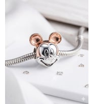 Bayan Mickey Mouse Model Gümüş Charm