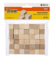 Brons Ahşap Küp Blok Naturel BR-918 