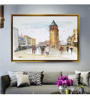Altın Çerçeveli dekoratif tablo l562 (Gold)
