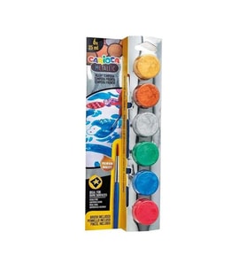 CARIOCA 40426 TEMPERA METALİK RENKLER FIRÇALI 25 ML SULUBOYA 6'LI