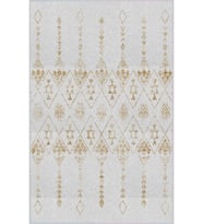 Eliana Home Baskılı, Yıkanabilir Kaymaz Taban Salon Halısı LNA0205-SD612 100x150 cm (Krem)