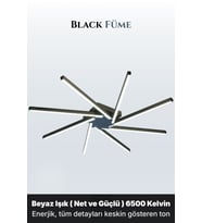 Zenit 8 Füme 3000K LED Tavan Avize – Kumandalı Dim Edilebilir – Aşağı Işık
