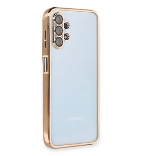 Galaxy A13 4G Kılıf Lensli Silikon - Gold