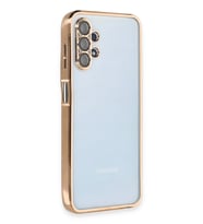 Galaxy A13 4G Kılıf Lensli Silikon - Gold