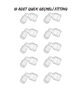 Su Arıtma Cihazı Filtreleri 1/4 L Dirsek Quick Geçme (10 Adet )