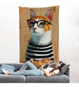 Cool Kedi Duvar Örtüsü-7644