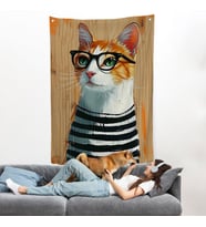 Cool Kedi Duvar Örtüsü-7644