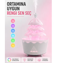 Dekoratif Şans Ağacı Ultrasonik Nemlendirici RGB Gece Lambalı Aroma Difüzörü