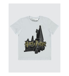 Harry Potter Erkek Çocuk Tişört 6-9 Yaş Beyaz