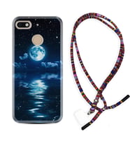 General Mobile GM8 Go GM9 GM20 Pro Plus Kılıf Boyun Asklı Rasta Silikon Night Moon 1133