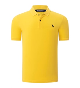 T8561 DEWBERRY ERKEK TSHIRT-DÜZ SARI (Karışık)