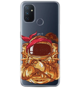 Kılıfland One Plus Nord N10 Kılıf Silikon Resimli Kapak Astronaut Gangsta Stok 262