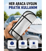Araç Ön Cam Güneşlik Isı Yalıtımlı Katlanabilir Model Renault Megane Honda Civic Opel Astra Ford Focus