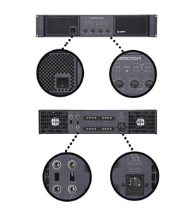 Startech Omcron Q-1200T 4x300W 4 Çıkışlı Hat Trafolu Power Anfi Güç Anfisi