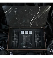 Ahşap Kutulu Retro Tasarımlı Kişiye Özel Rakı ve Taşlı Viski Kadehi Seti