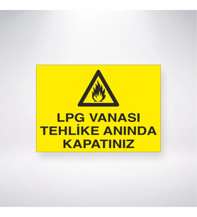 Lpg Vanası Tehlike Anında Kapatınız