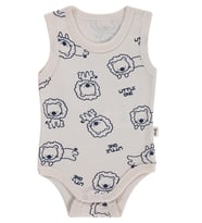 Civil Baby Little One Baskılı 0-24 Ay Çıtçıtlı Badi - Mavi
