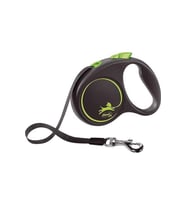Flexi Black Design Serit Otomatik Köpek Gezdirme Tasmasi Yesil Small