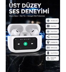 Dokunmatik Ekranlı Bluetooth Kulaklık TWS İOS Android Tüm Telefonlara Uyumlu Kulaklık Yeni Nesil