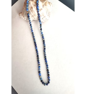 SERTİFİKALI 4 mm Lapis Lazuli Doğaltaş Kolye